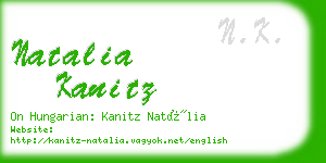 natalia kanitz business card